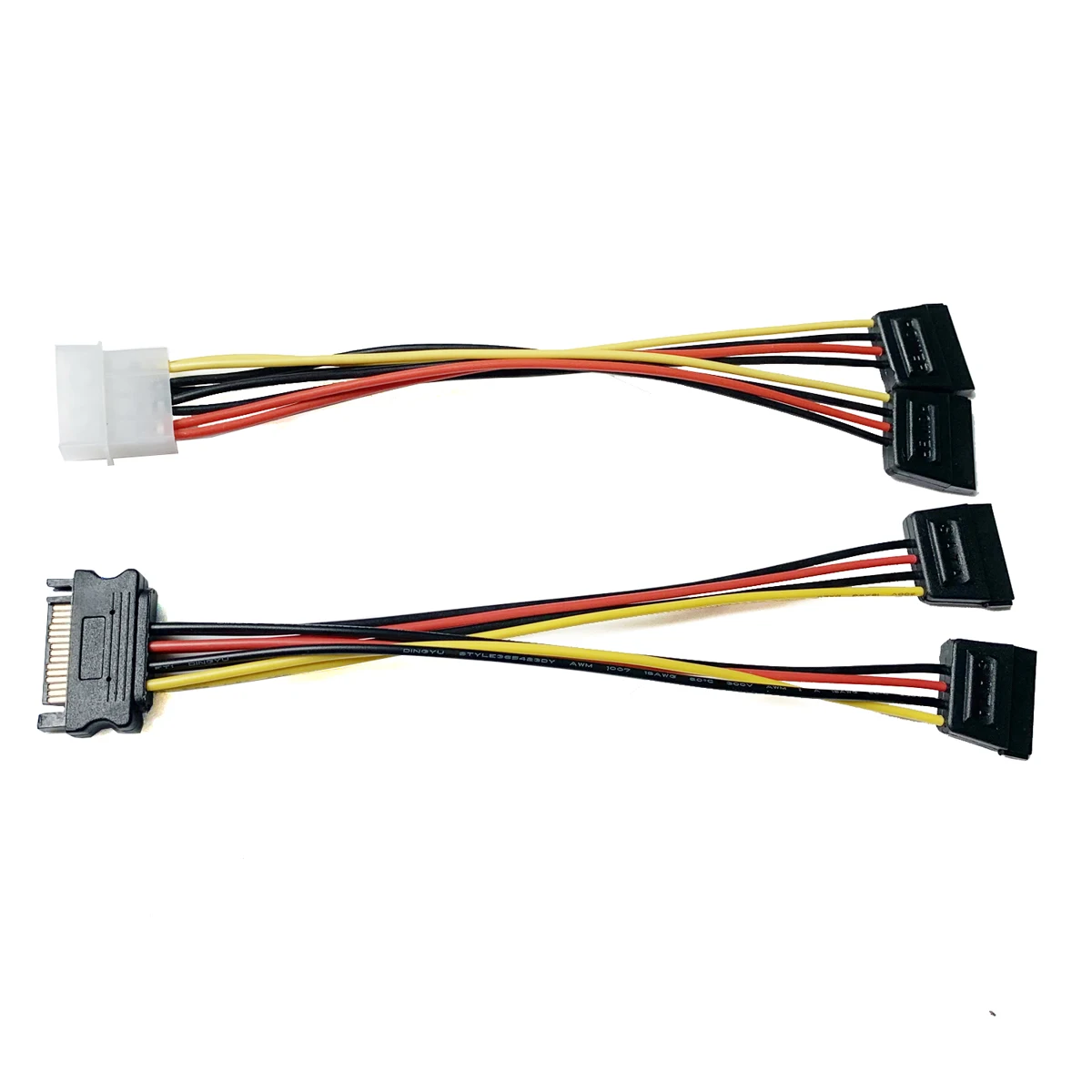 Sata15Pin Power Adapter Cable, SATA 15 Pin Male to SATA 15Pin Female Power Y-Splitter Extension Cable