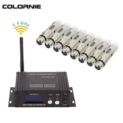 DMX denetleyici Mini kablosuz DMX alıcı ışın hareketli kafa ışık 2.4g kablosuz DMX 512 konsol LCD ekran disko DJ için parti