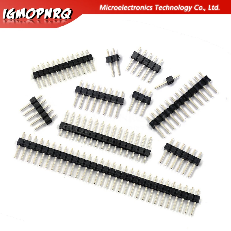 10Pcs 2.54mm Single Row Male 2~40P PCB Board Pin Header Connector Strip Pinheader 2/3/4/5/6/8/10/12/20/40Pin For Arduino