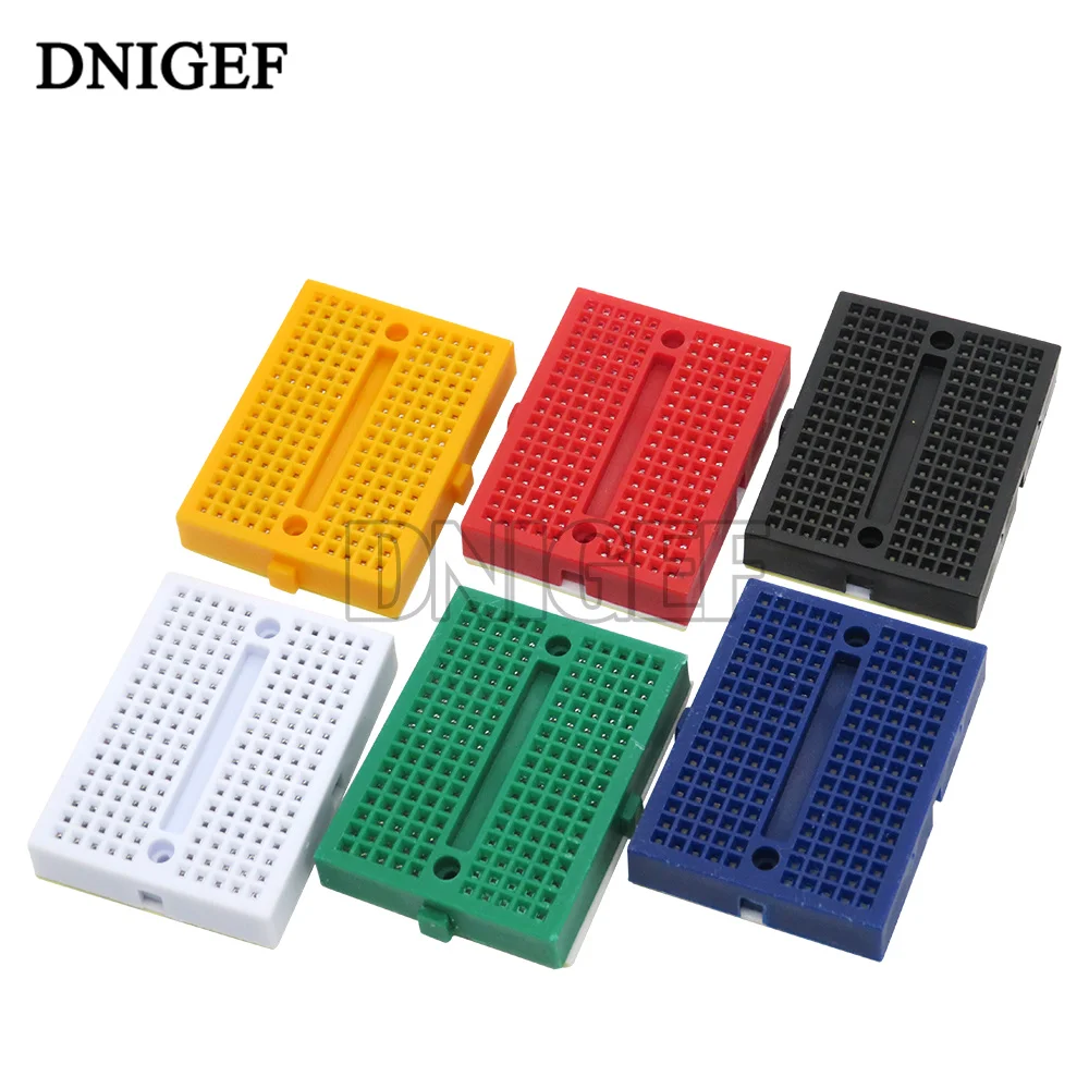 DNIGEF SYB-170 Mini Breadboard Solderless Prototyp 170 Tie-punkte PCB Test Board Sechs Farbe Breadboard