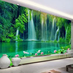 Custom 3D Wallpaper Modern Waterfall Nature Scenery Photo Wall Murals Living Room TV Sofa Study Background Wall Papel De Parede