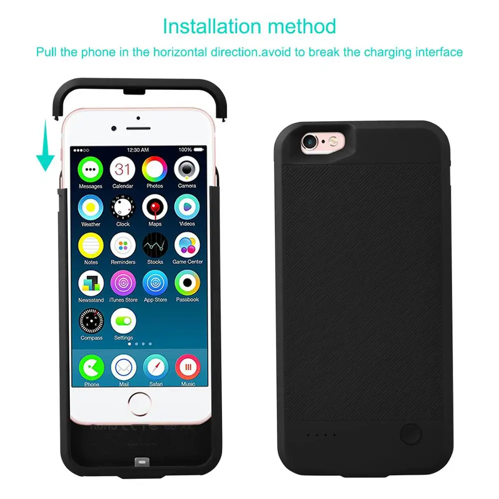 for iPhone 6 6s 7 8 Battery Charger Case 2800mAh External Power Bank Charging Cover for iPhone 6 6S 7 8 Battery Case