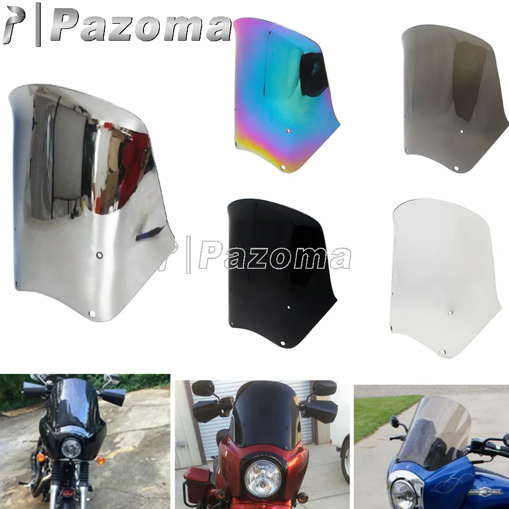 

Club Style Fairing 15" Windscreen Windshield Wind Deflector Screen For Harley Dyna Fat Bob Low Rider Street Bob FXDXT FXBB FXST