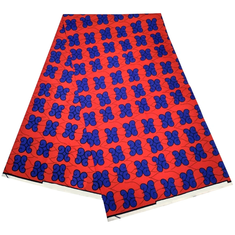 African  6 Yards  Wholesale  Veritable Wax Fabric 100% polyester Wax Ankara Clothing Print Fabric