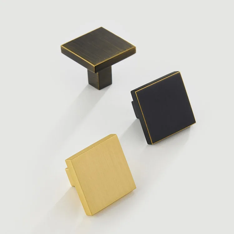 

Square Brass Dresser Knobs Drawer Pulls Handles Cabinet Door Knob Handle Antique Kitchen Hardware Pull
