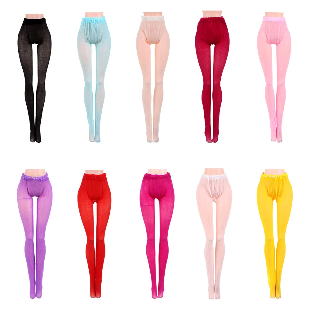 1PC Fashion Elastic Doll Leggings Pantyhose Candy Color Doll Stockings Long Socks For 1/6 Doll Clothes Accessories Kids Toys