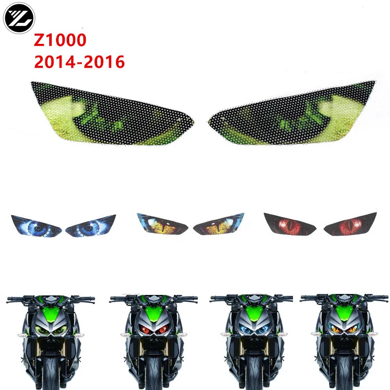 

For KAWASAKI Z1000 ninja z1000 2014 2015 2016 Motorcycle accessories headlight protection sticker headlights eye body sticker