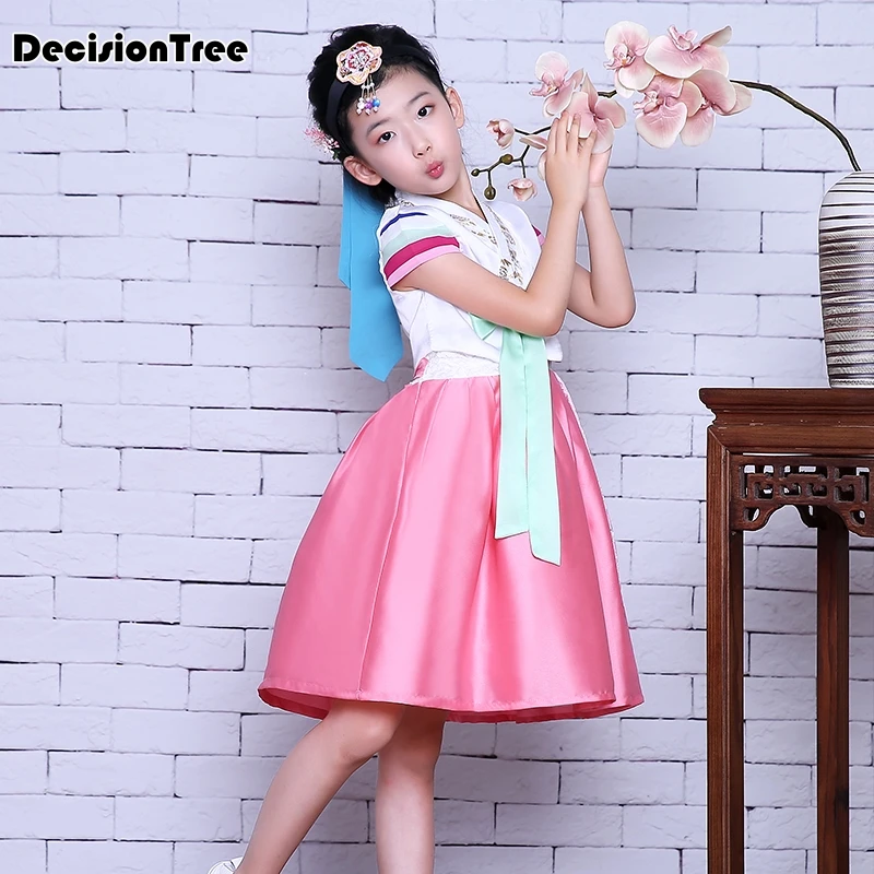 2021 new hot sale children's hanbok kids girls' korea traditional hanbok costume korean hanbok dress classical dance costumes