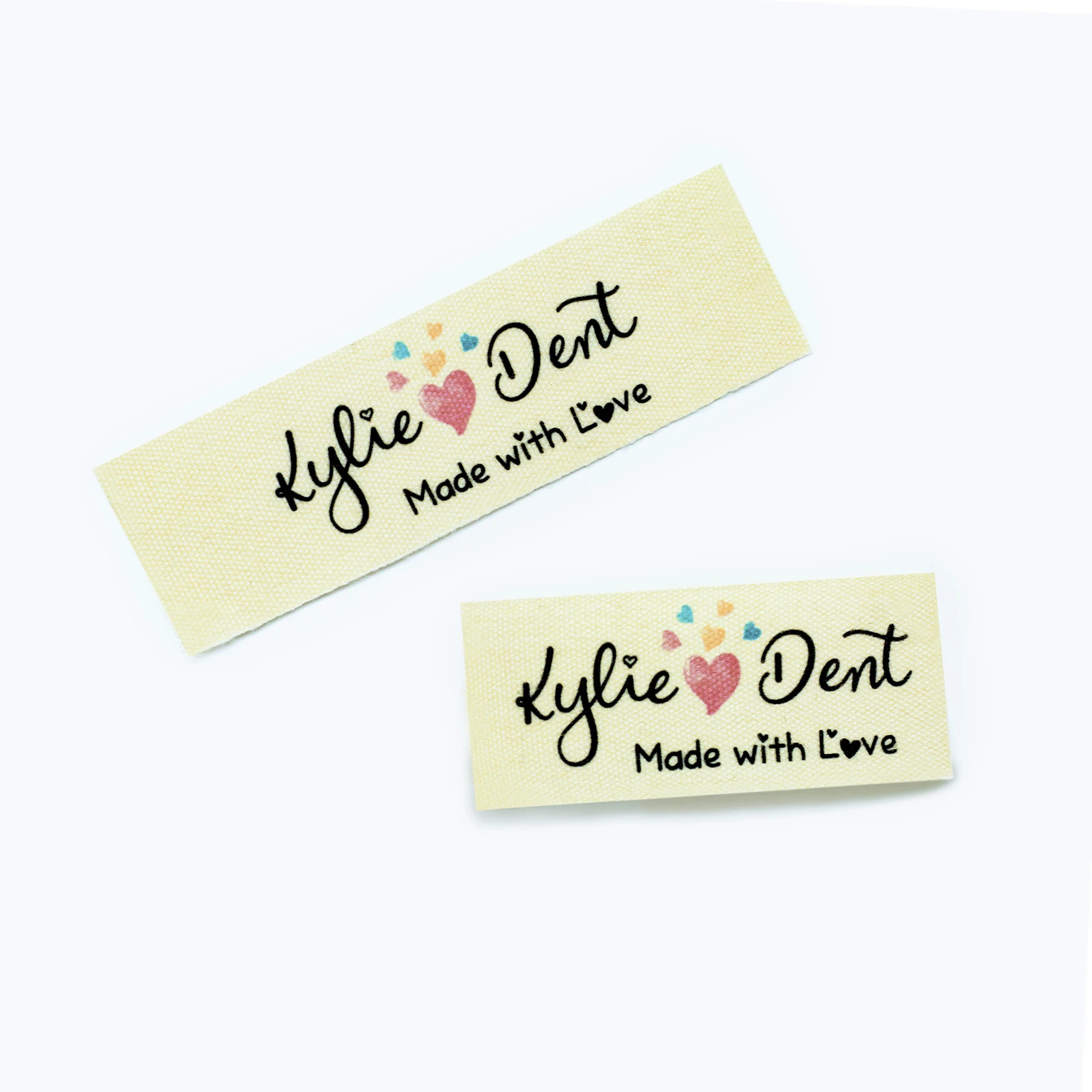 Custom Sewing Labels, Care label, Organic Cotton Ribbon Labels, Personalized Brand ,  Logo or Text(FR069)