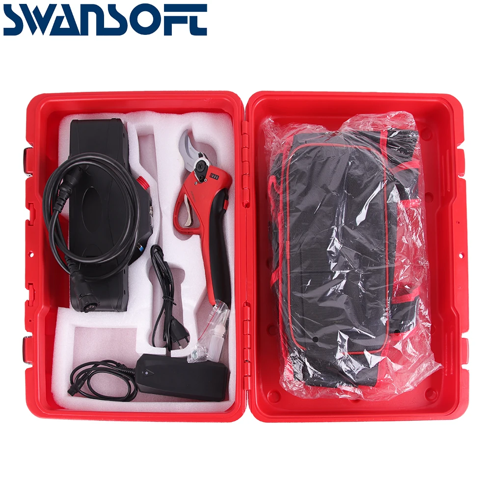 SWANSOFT 43.2v  40MM  Electric Pruning Shears Garden Pruning Machine Electric Garden Scissors Electric Pruning Scissors