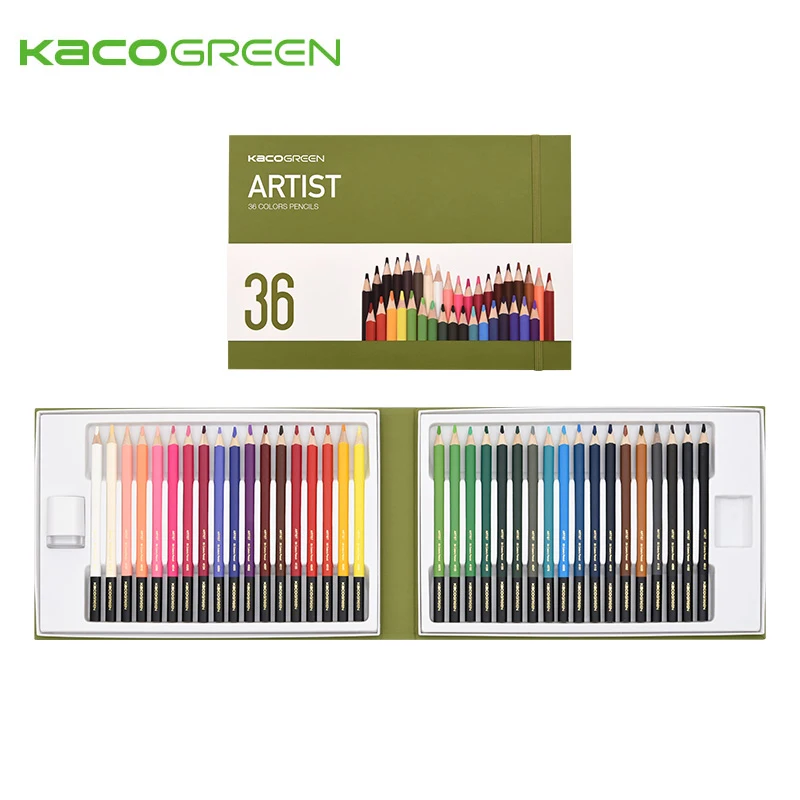 KACOGREEN KACO Artist 36 Colors Color Pencil Professional Hand-Painted Art Supplies Set For School Student Office For Gift