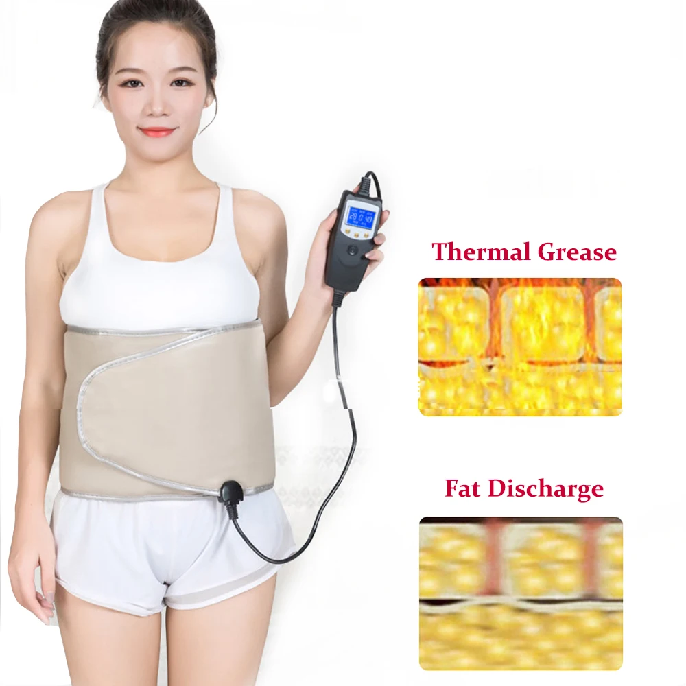 Electric Body Vibrating Shake Slimming Belt Belly Muscle Waist Trainer Massager Times Weight Loss Heating Fat Burning EU US Plug