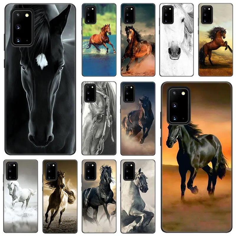 Силиконовый чехол для телефона Running Horse с животными для Samsung Galaxy S22 Pro S21 S20 FE Ultra S10 Lite S8 S9 S10E S10 Plus, черный чехол Силиконовый чехол для телефона Running Horse с животными для Samsung Galaxy S22 Pro S21 S20 FE Ultra S10 Lite S8 S9 S10E S10 Plus, черный чехол