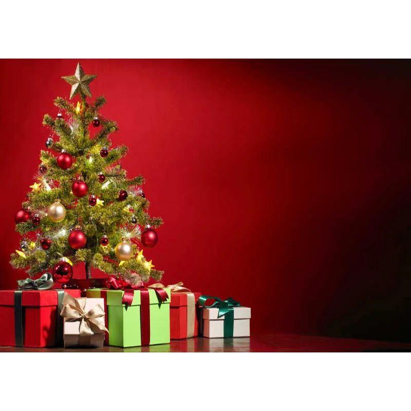 ZHISUXI Vinyl Custom Christmas Day Photography Backdrops Prop Christmas Tree Festival Theme Photo Studio Background XT20924SD-01