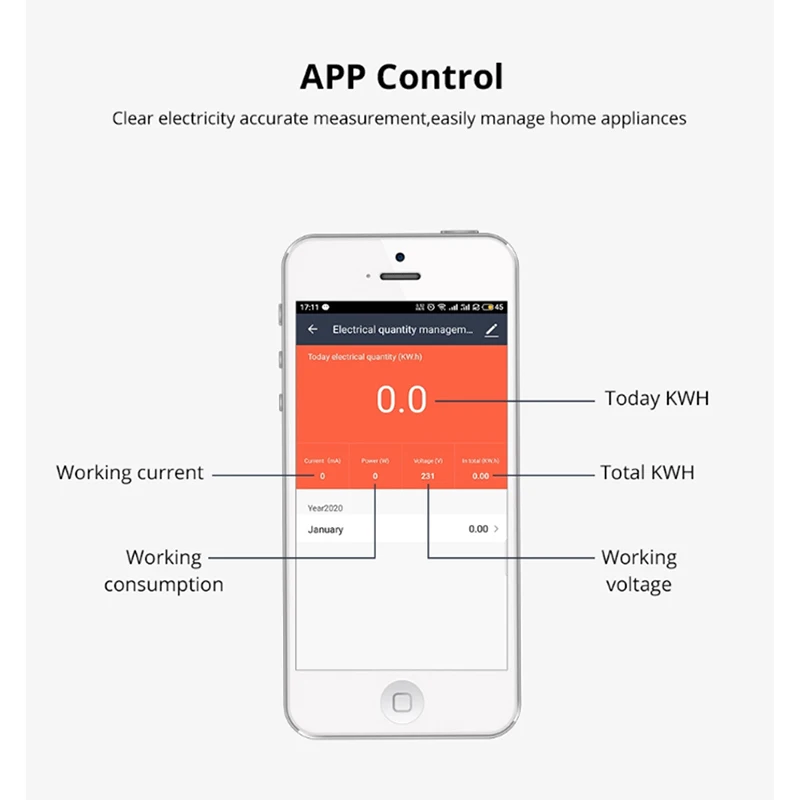 5(60)A wifi kwh meter consumo elettrico digitale kWh DIN Rail Smart Energy Meter misuratore di potenza WiFi con display