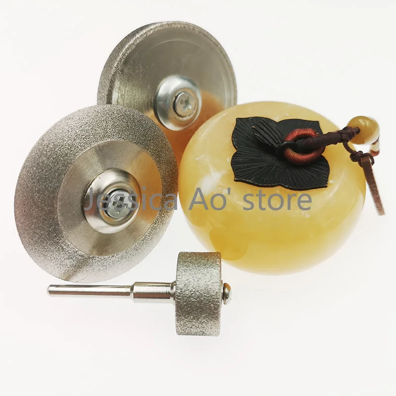 ダイヤモンド研削ホイール,20〜45mm,6mmシャンク,フラットヘッド,電動サンディングツール用,3個