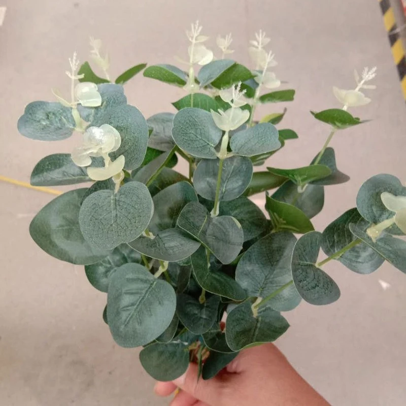 

10Pcs Simulation Small Eucalyptus Leaves Flower Arrangement Wedding Wall Background Plants Leaf Window Display Photography Props