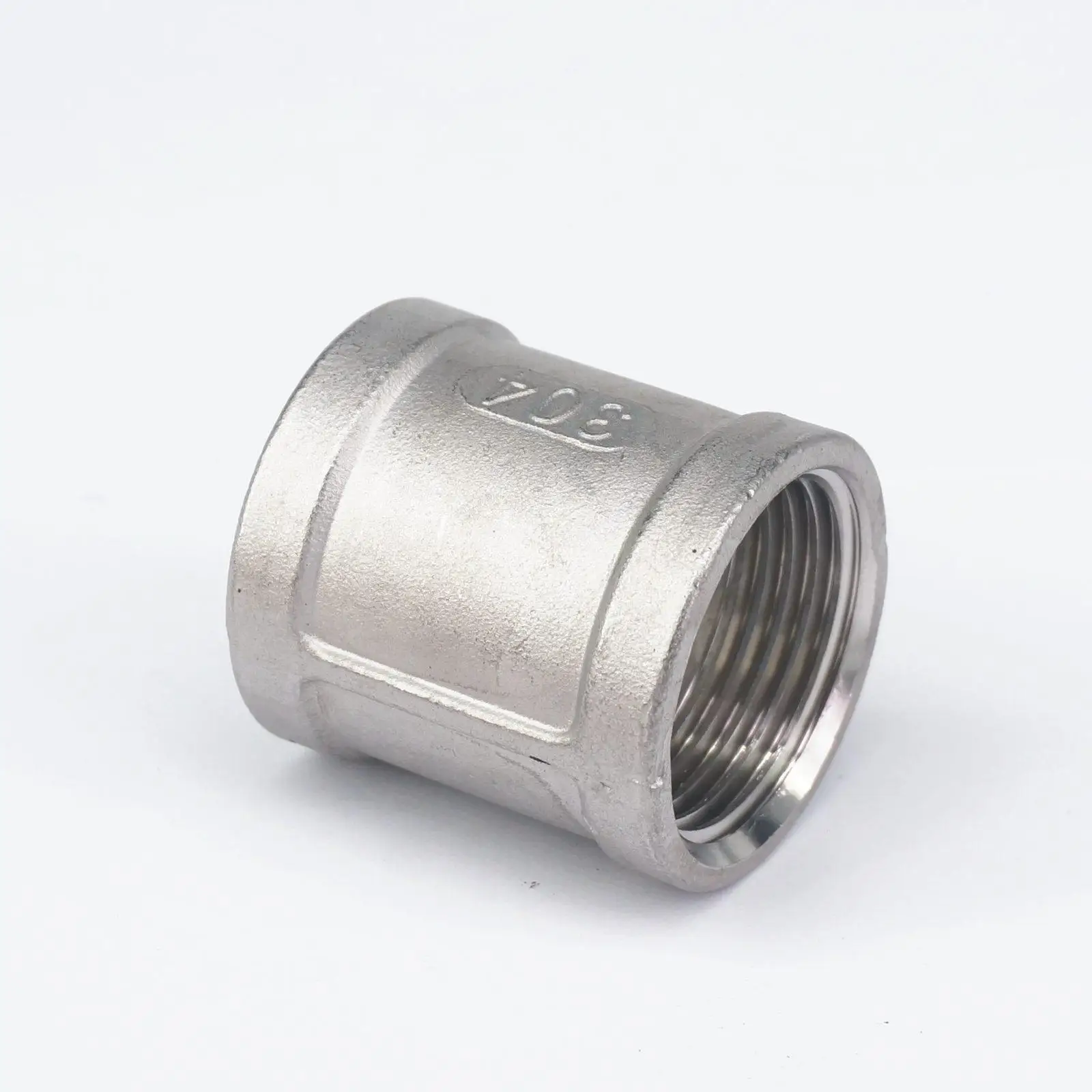 

1" BSP Equal Female Thread Casting 304 Stainless Pipe Fitting Coupling Connector water oil air