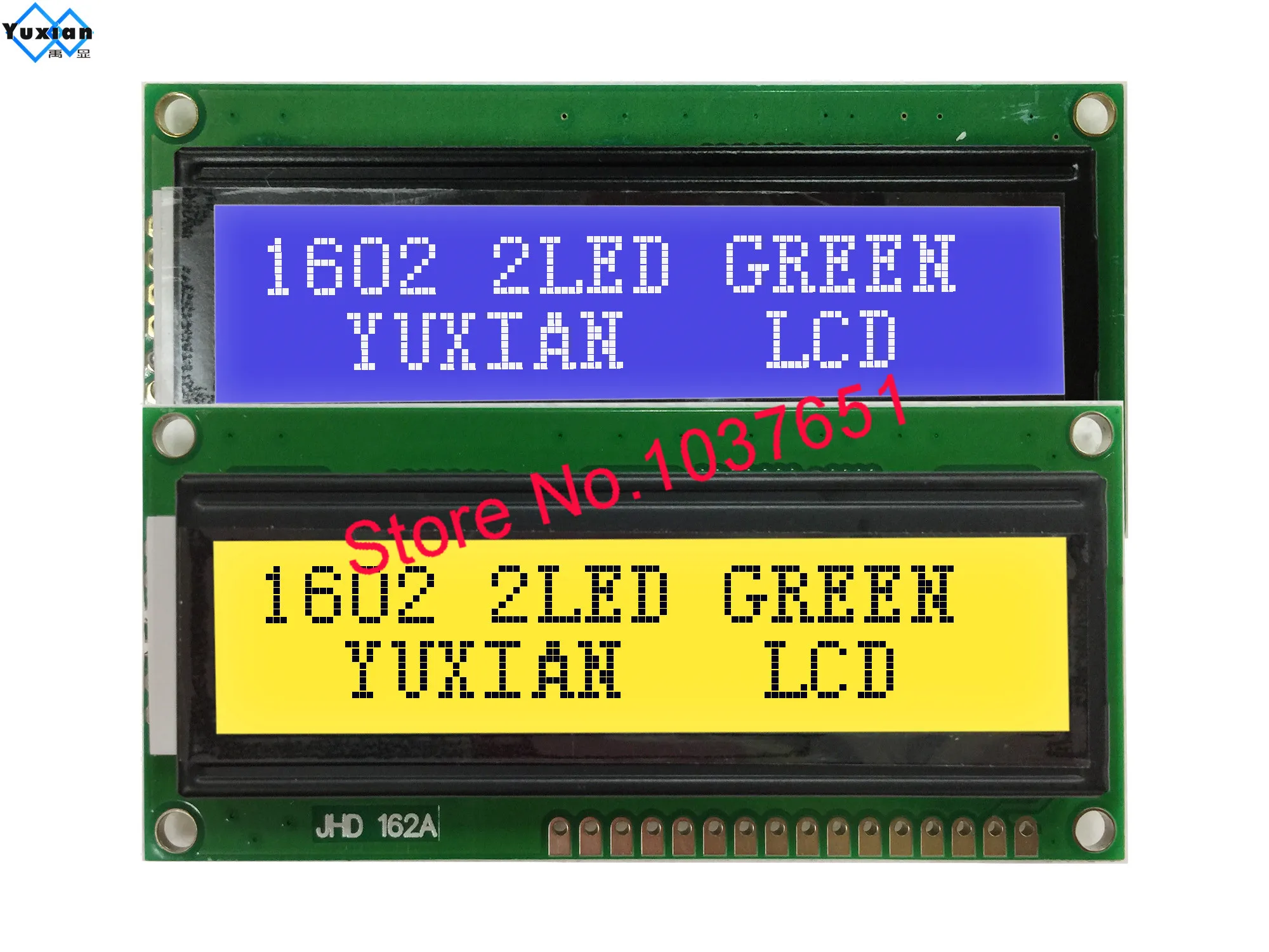 JHD162A  1602 2 LED Backlight Lcd Display Module STN blue green 5v HD44780