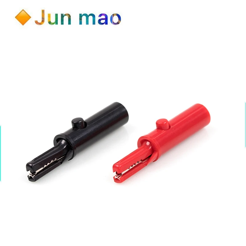 2Pcs/Lot Push Button Type Full Protective Alligator Clip For Professional Multimeter