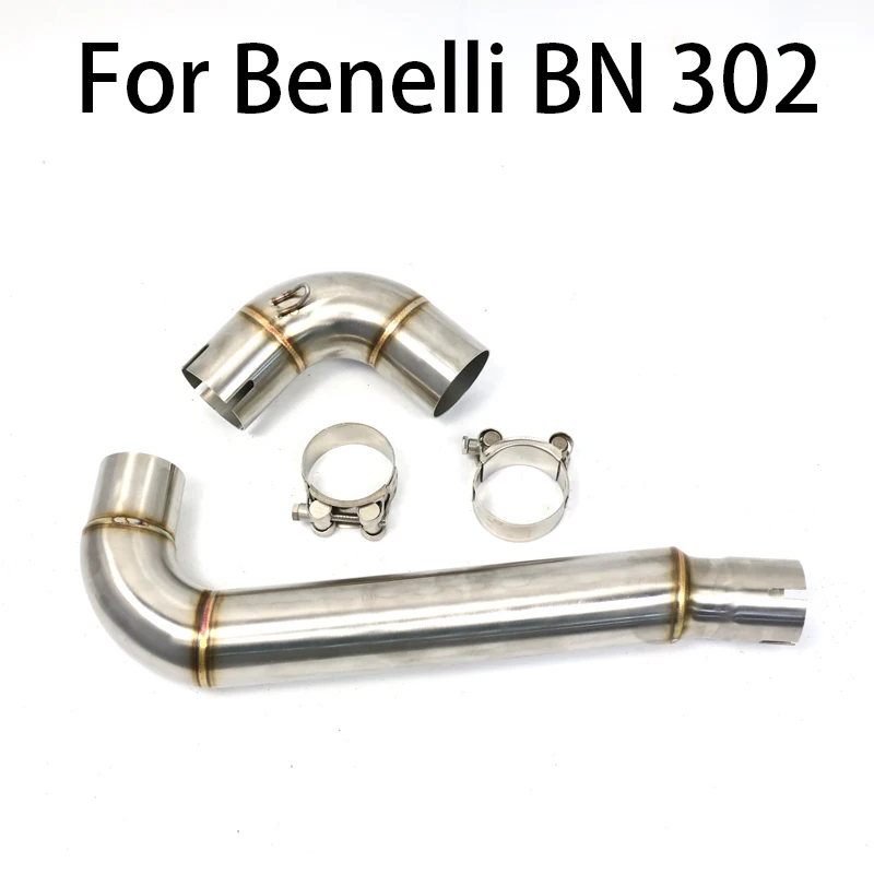 

For Benelli BN302 Motorcycle Exhaust Front Pipe Muffler Middle Link Connect Pipe Stainless Steel Slip On