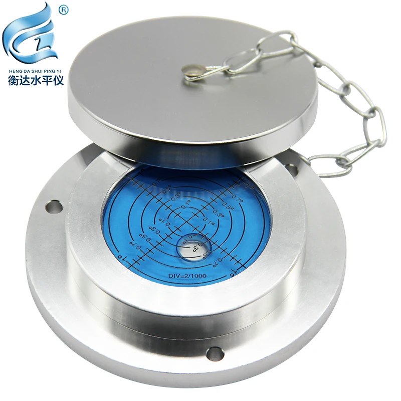 Waterpas waterpas met beschermkap, hoge precisie waterpas, metalen cirkelvormige waterpas