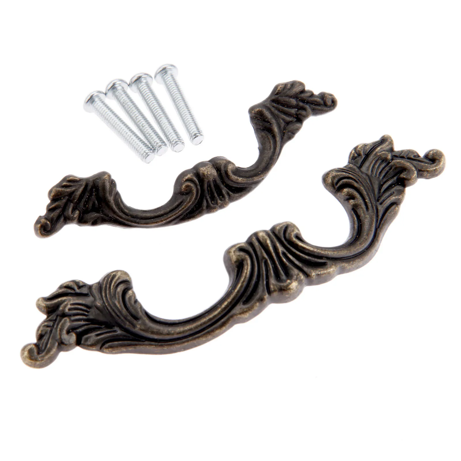 1set Retro Handle Vintage Antique Bronze Pull Europe Style 116mm/81mm Knob Cupboard Door Kitchen Cabinet Drawer Wood Jewelry Box