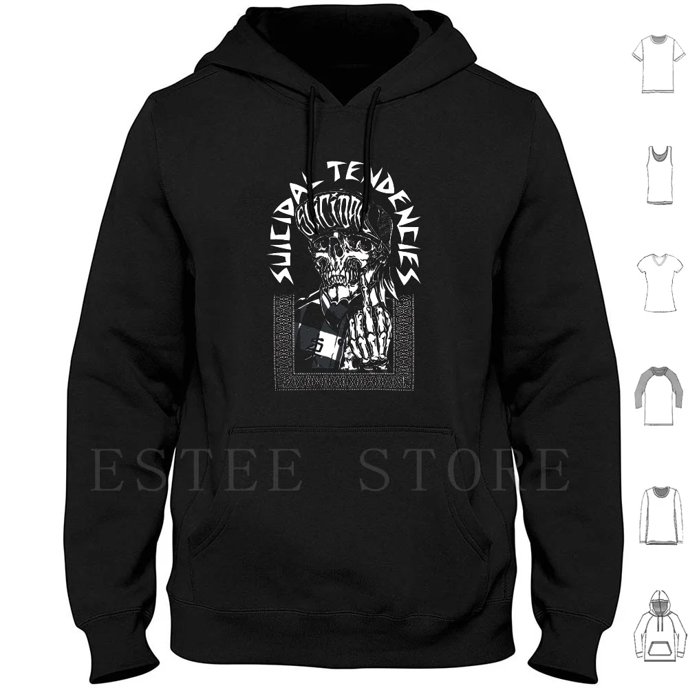 Продажа мерча метал-групп: худи Suicidal Tendencies, Black Flag, Institutionalized (панк, хардкор, метал-музыка)