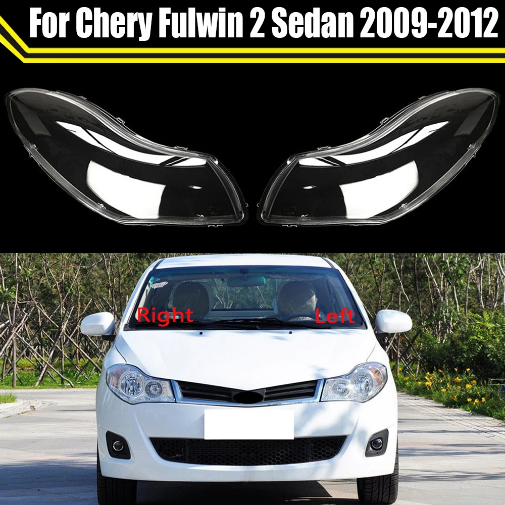 

Auto Case Headlamp Caps For Chery Fulwin 2 Sedan 2009 2010 2011 2012 Headlight Lens Cover Lampshade Head Lamp Light Clear Shell