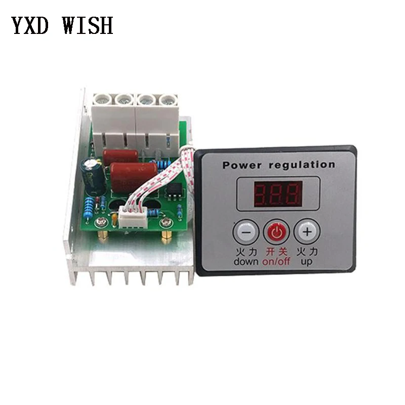 10000W Regulator prędkości silnika High Power AC 220V SCR Regulator napięcia wyłącznik ściemniacza Regulator prędkości termostat + miernik cyfrowy