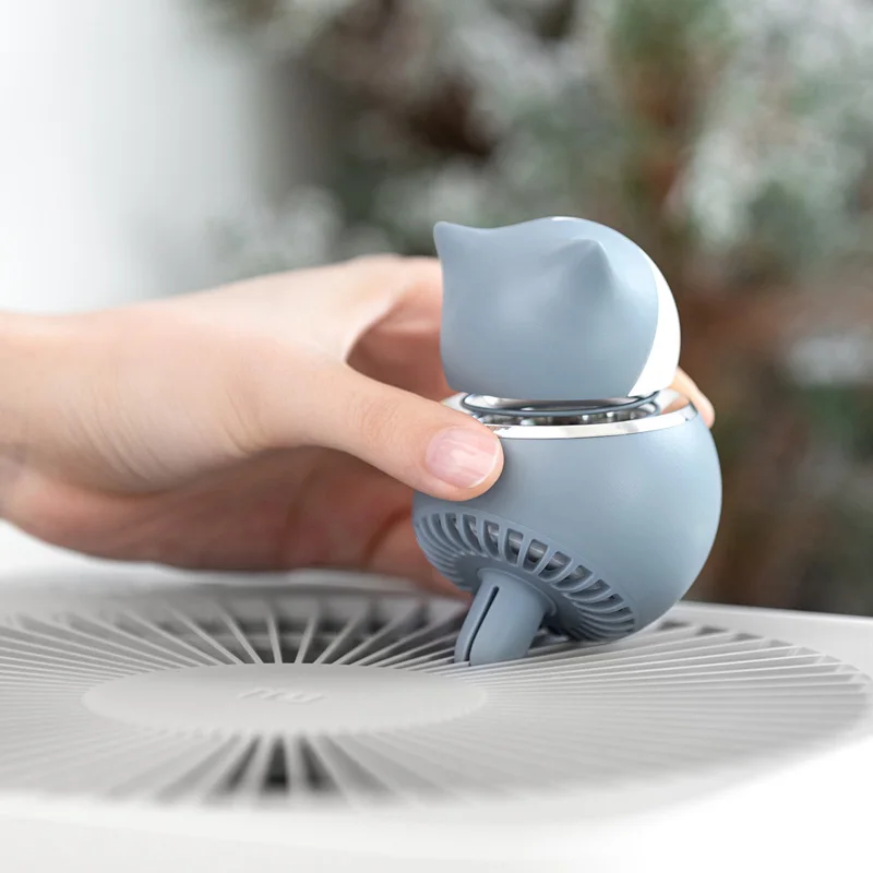 Acessórios do carro perfume purificador de ar clipe de ventilação de ar fragrância difusor de óleo essencial medalhão para carro adorável gato mulher decoração