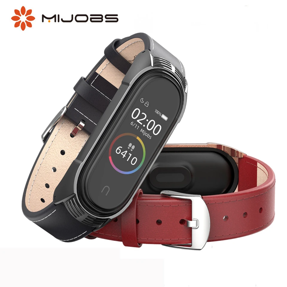 Bracelet for Mi Band 5 6 Strap Genuine Leather Wristband for Xiaomi Mi Band 4 Wrist Strap Miband 3 Strap Mi Band 5 6 Band