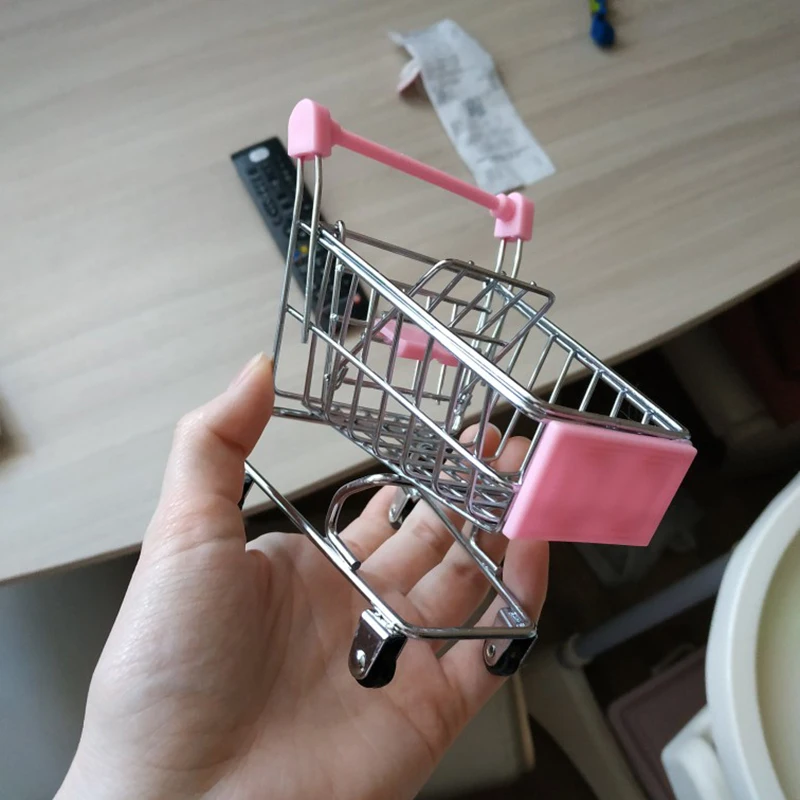 Creative Mini Children Handcart Simulation Small Supermarket Shopping Cart Utility Cart Pretend Play Toys Strollers Kids Gift