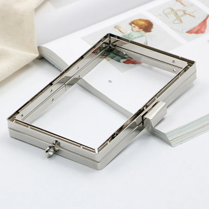 1 Pieces 15X10 Cm Silver Gold Purse Clasp Frame Bag Kiss Clasp Lock Metal Purse Frame for DIY Craft Purse Making,Bag Making Part