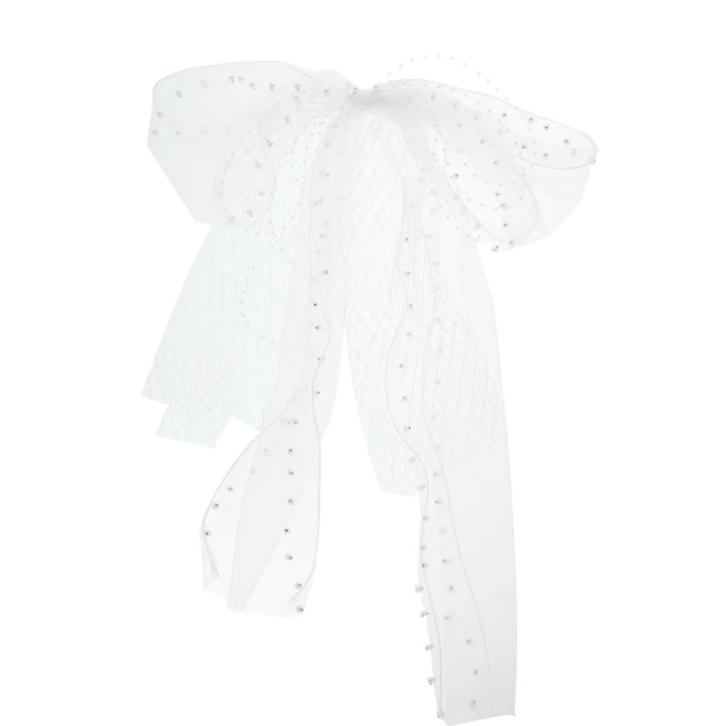 CC Veil Wedding Hair Accessories for Women Bridal Hairwear Engagement Jewelry Butterfly Shape 100% Handmade Short Veils QS118