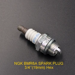 Bujía NGK BMR6A de 3/4 ''(19MM) hexagonal para motor de gasolina a GAS, Avión RC