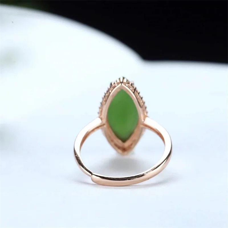 Heißer verkauf natürliche hand-geschnitzt jade silve intarsien Einstellbare jasper Drop form ring mode Schmuck Männer Frauen Luck Geschenke