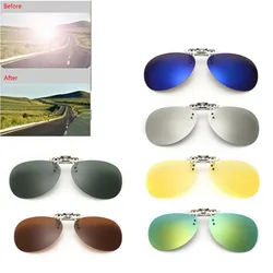 Gafas de sol polarizadas con Clip, lentes fotocromáticas para Conductor de coche, visión nocturna, antideslumbrantes, Vintage