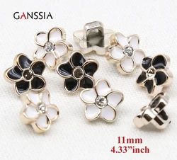 20pcs/lot Size:12mm New Shirt Buttons 5 Leaves Flower  2 colors Reisn Buttons for Cloth  Scrapbooking accessories (SS-856)