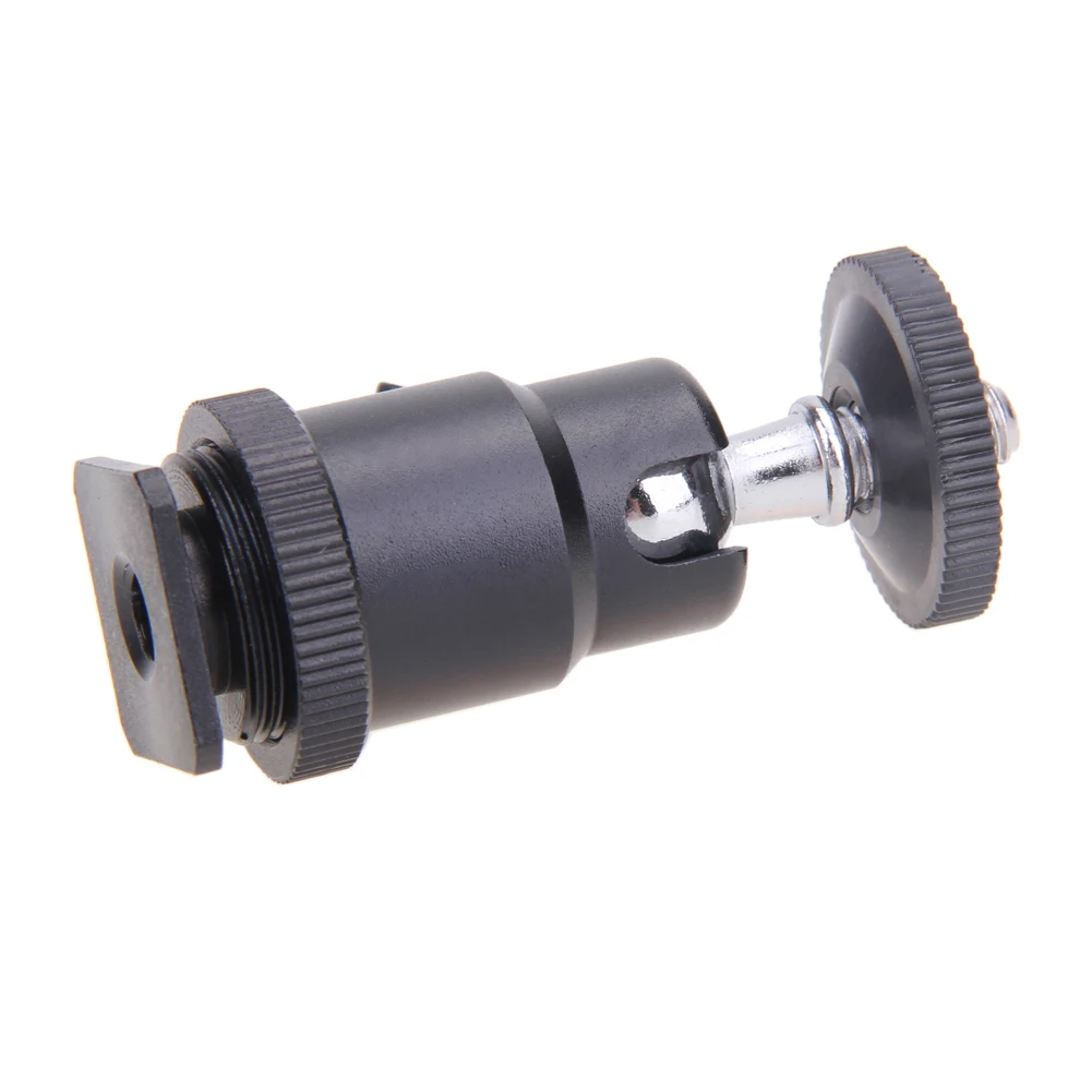 1 Buah untuk Kamera Tripod Lampu LED Flash Tripod Bracket Holder Mount 1/4 Hot Shoe Adapter Cradle Ball Head