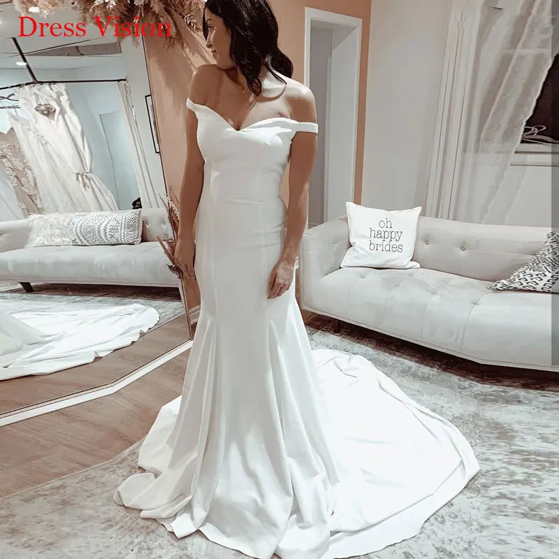 

Simple Satin Mermaid Wedding Dresses Свадебное платье Robe De Soirée De Mariage женское платье Vestido De Noiva Bride Gown