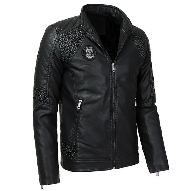 

and Autumn 2023 New winter Brand men's jackets thickening Plus velvet Motorcycle Men Outerwear male Faux Leather Coat