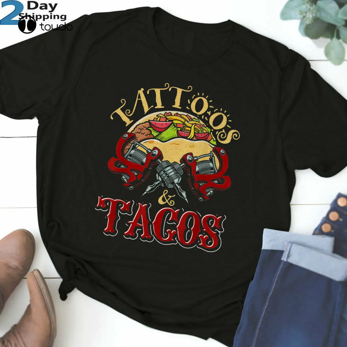 Mexico Tattoo Master Tacos Gift Funny Food Lover Tattoo T-Shirt Tee Shirt