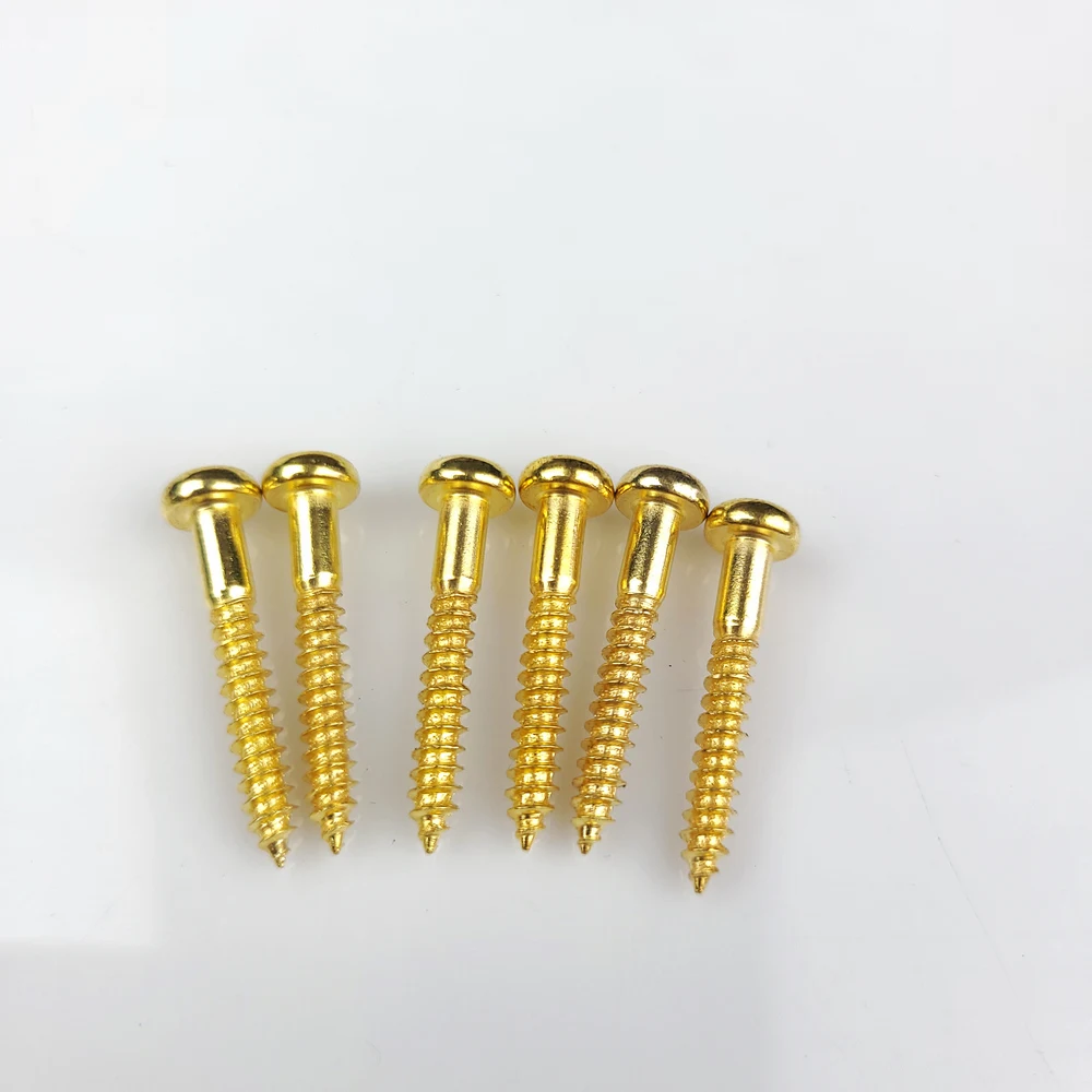 6 pcs Electric Guitar Bridge Saddles Tremolo System Bridge Tailpiece Mounting Fixed Screws with notch Guitar Accessories