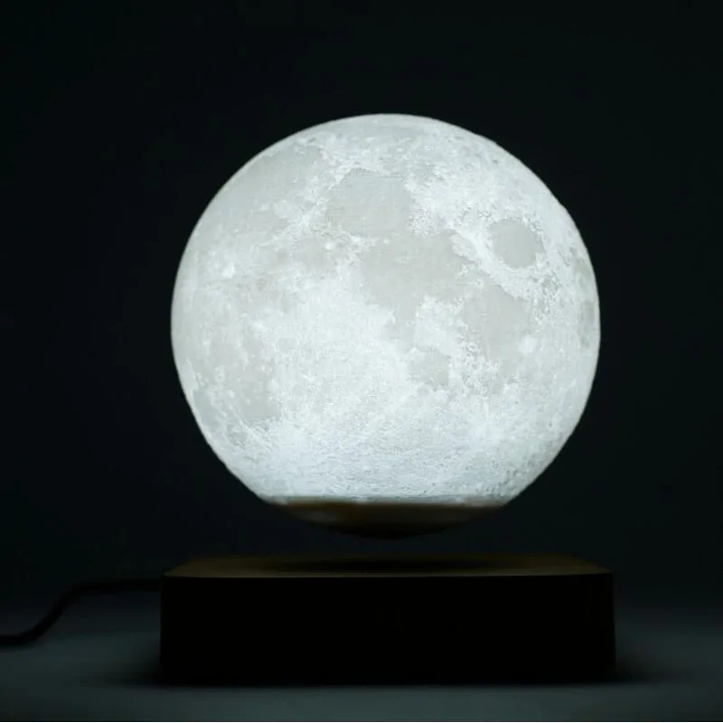 3D Magnetic Levitating Moon Jupiter Lamp Night Light Rotating LED Globe Constellation Ball Floating Lamp Bedroom Novelty Gifts