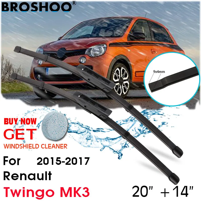 

Car Wiper Blade Front Window Windscreen Windshield Wipers Blades Auto Accessories For Renault Twingo MK3 20''+14'' 2015-2017