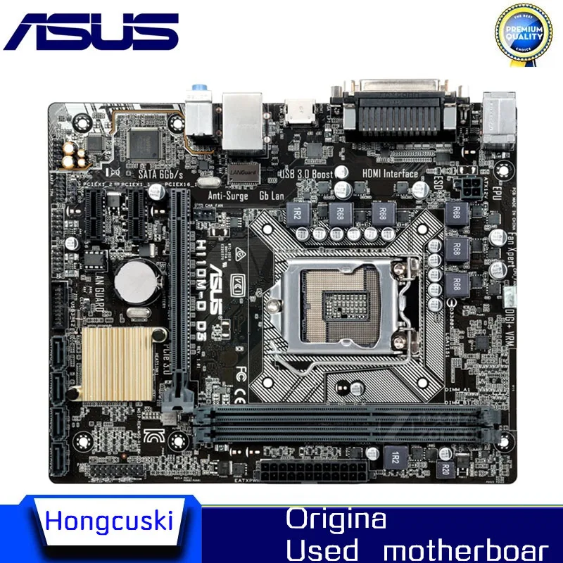 

For ASUS H110M-D D3 Used original motherboard Socket LGA 1151 DDR3 H110 Desktop Motherboard