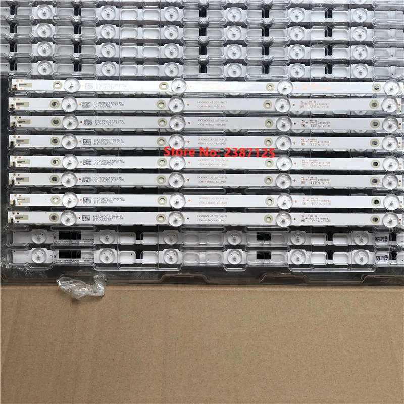 

1Set=8PCS LED Backlight Strip 4 lamp for DS-D5043UQ K430WDC1 A3 4708-K43WDC-A3113N01 43LK5400PTA 43PFF5012/T3