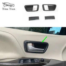 Carbon Fiber Color Inner Door Bowl Panel Cover Fit For Toyota Sienna 2015 2016 2017 2018 2019 2020 Car Decoration Accessories