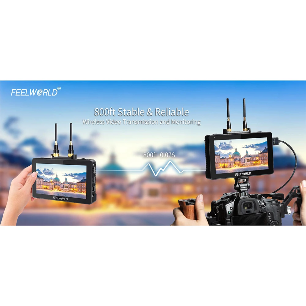 FEELWORLD FT6 FR6 Wireless Transmitter Receiver Monitor 5.5